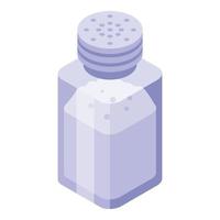 icône de pot de sel, style isométrique vecteur