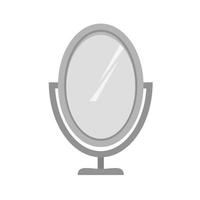 icône miroir plat en niveaux de gris vecteur