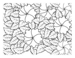 livre de coloriage pour adultes et enfants plus âgés. coloriage avec cadre de motif de fleurs vecteur