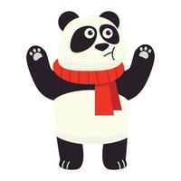 icône de griffonnage de vecteur de panda de dessin animé