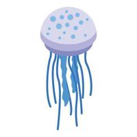 icône de méduses de vie, style isométrique vecteur