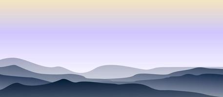 illustration plate de paysage de montagne vecteur