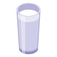 icône de verre de lait de tarte aux pommes, style isométrique vecteur