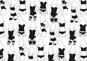 Femmes dans les vecteurs Bustier noirs vecteur