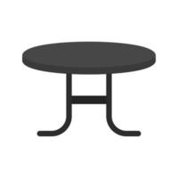 icône plate en niveaux de gris de table basse vecteur