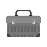 icône plate en niveaux de gris de la boîte à outils vecteur