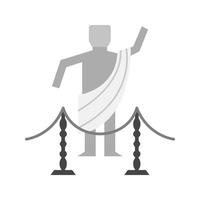 icône plate en niveaux de gris du dieu grec vecteur