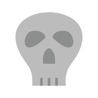 crâne de pirate ii icône plate en niveaux de gris vecteur