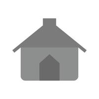 icône plate en niveaux de gris de maison pour animaux de compagnie vecteur