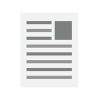 documents utilisateur icône plate en niveaux de gris vecteur