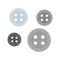 boutons plat icône en niveaux de gris vecteur