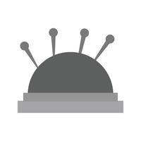 icône plate en niveaux de gris à plusieurs aiguilles vecteur