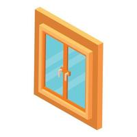 icône de fenêtre moderne, style isométrique vecteur