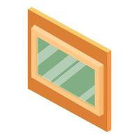 icône de fenêtre rectangulaire, style isométrique vecteur
