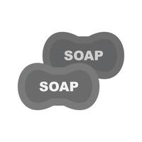 icône plate en niveaux de gris de savon vecteur