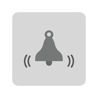 icône plate en niveaux de gris de l'alarme ii vecteur