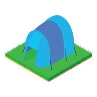 icône de tente touristique, style isométrique vecteur
