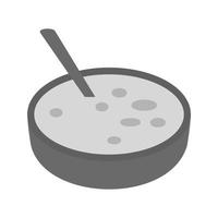 crème catalane plat icône en niveaux de gris vecteur