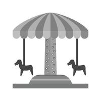 icône plate en niveaux de gris du parc d'attractions vecteur