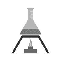 expérience sur l'icône plate en niveaux de gris de la chaleur ii vecteur