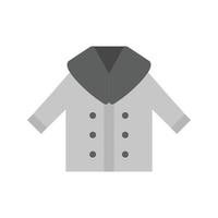 manteau plat icône en niveaux de gris vecteur