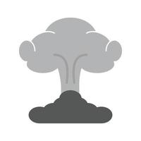 icône de souffle plat en niveaux de gris vecteur