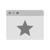 icône plate en niveaux de gris de la page préférée vecteur