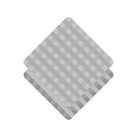 serviette de cuisine icône plate en niveaux de gris vecteur
