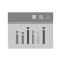 icône plate en niveaux de gris d'analyse web vecteur