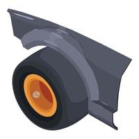 icône de montage de pneu, style isométrique vecteur