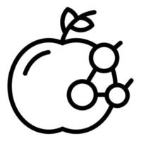 icône de recherche de pomme, style de contour vecteur
