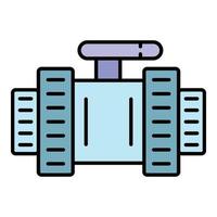 L'icône du robinet d'eau de la piscine vecteur contour couleur