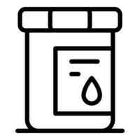 vecteur de contour d'icône de bouteille de médecine. pilule médicale