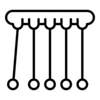 vecteur de contour d'icône de pendule antistress. hypnose cinétique