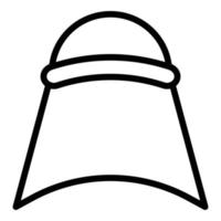 vecteur de contour d'icône de couvre-chef oriental. chapeau indien