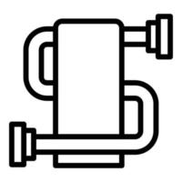 icône de serpent de porte-serviettes, style de contour vecteur