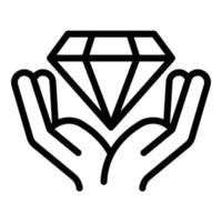 prendre l'icône du prix du diamant, style de contour vecteur