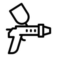 icône de pistolet à peinture, style de contour vecteur