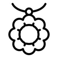 icône d'accessoire de collier, style de contour vecteur