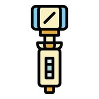 vecteur de contour de couleur d'icône de stabilisateur de caméra