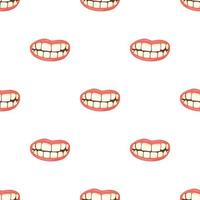 bouche avec des dents saines blanches modèle vectoriel continu