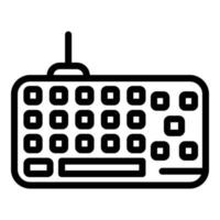 icône de périphérique clavier, style de contour vecteur