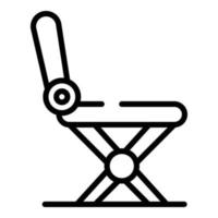 vecteur de contour d'icône de chaise en bois pour enfants. chaise en bois