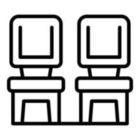 vecteur de contour d'icône de chaises de jardin. chaise meubles