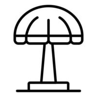 vecteur de contour d'icône de parapluie de jardin. parasol d'extérieur