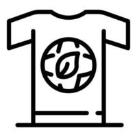 icône de tshirt écologiste, style de contour vecteur