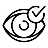 icône de diagnostic de la vue, style de contour vecteur