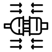 connecteur mâle femelle icône, style de contour vecteur