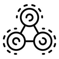 icône de molécules de liaison, style de contour vecteur