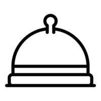 icône de repas de dîner, style de contour vecteur